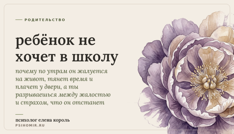ребёнок не хочет в школу: почему каждое утро начинается со слёз и уговоров и что на самом деле стоит за его «не пойду»