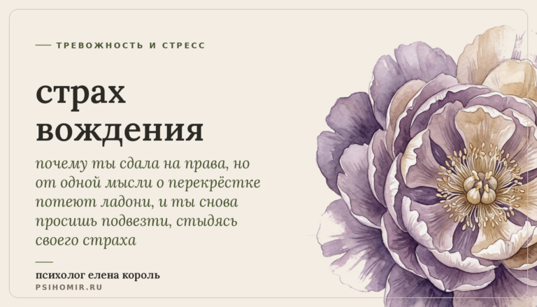 страх вождения: почему права есть, а сесть за руль страшно, и как перестать бояться дороги